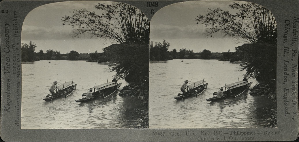 Geo. Unit No. 19C – Philippines – Dugout Canoes with Outriggers.